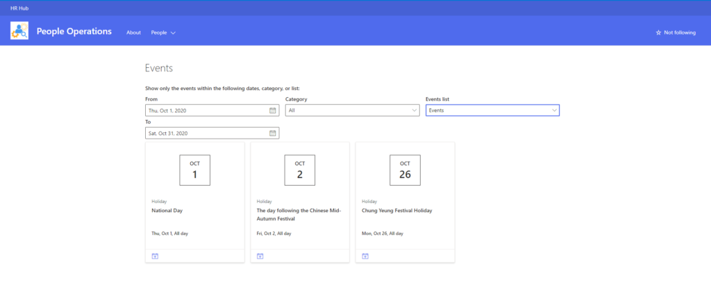 SharePoint-Events