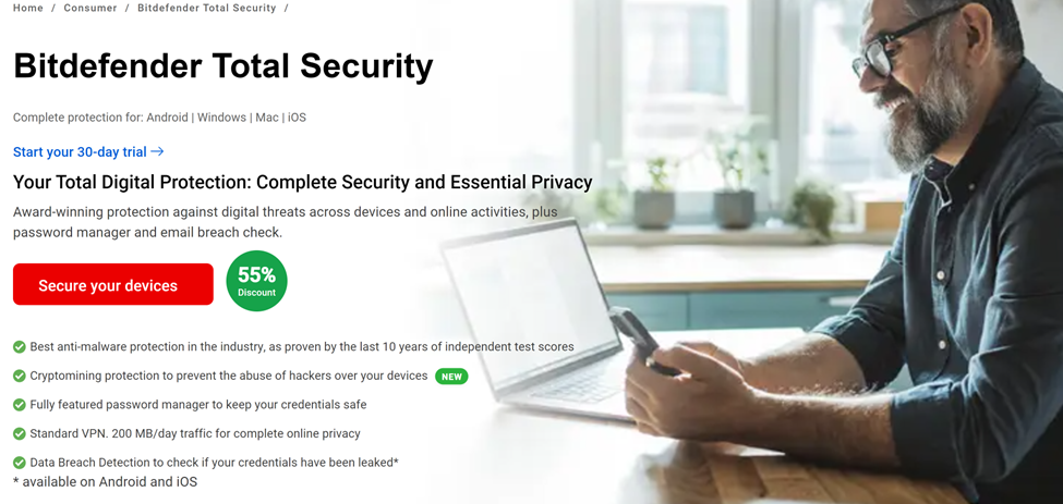 Bitdefender Total Security (Paid)