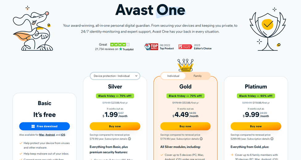 Avast One Essential (Free)